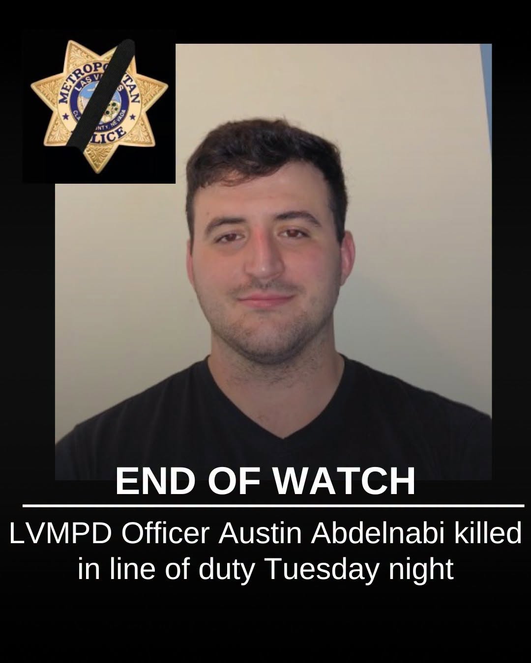 Austin Abdelnabi Shooting, Las Vegas Nevada, Death: LVMPD Officer Killed In Line Of Duty Tuesday Night